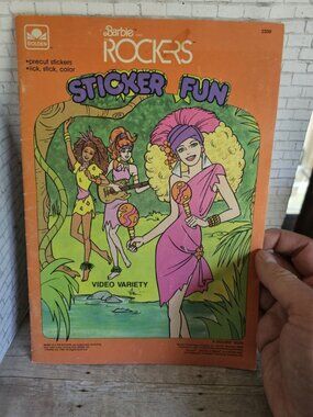 Vintage Barbie and the Rockers Sticker Fun 1987 Golden Book Unused